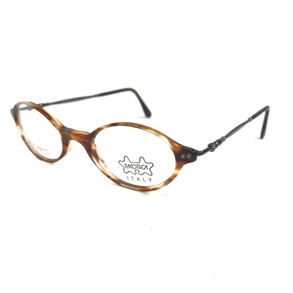 Luxottica Eyeglasses Frames LU 4258 M464 Gray Tortoise Round Full Rim 46-18-130